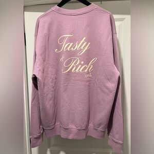 Sporty & Rich x Lily's Sweets "Tasty & Rich" Sweater (Color Lilac) Size Large